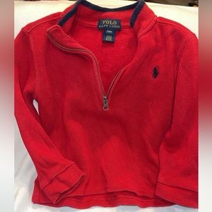 Red & Navy Ralph Lauren Polo pullover. Size 24 Months.